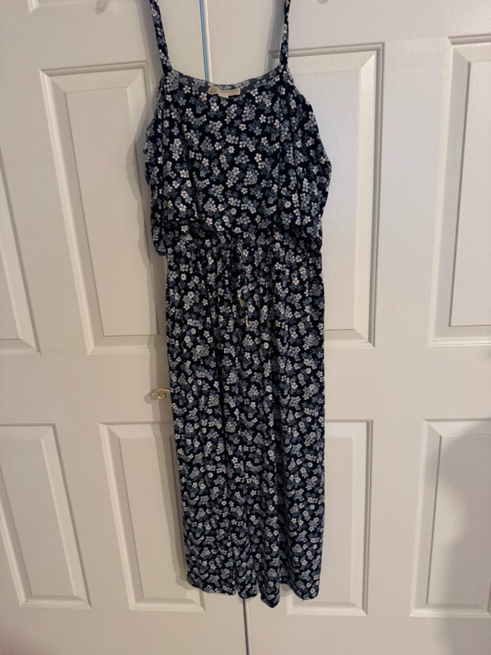 Michael Kors Navy and Light Blue Floral Dress